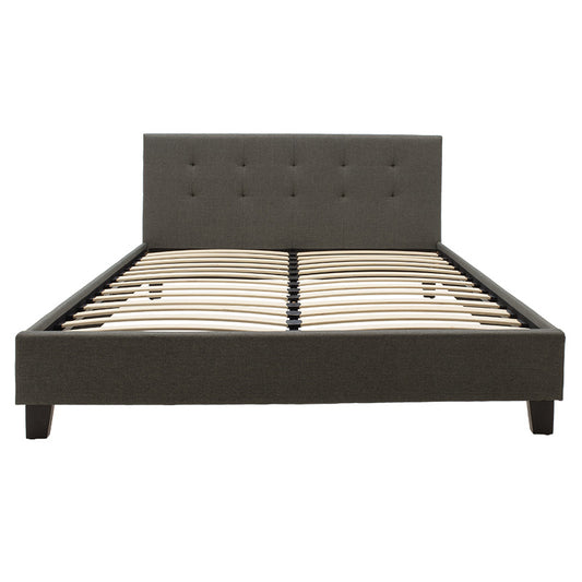 Κρεβάτι Mago pakoworld ύφασμα ανθρακί 150x200εκ - Hippiehome.gr