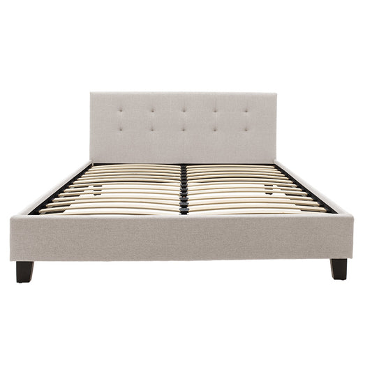 Κρεβάτι Mago pakoworld ύφασμα εκρού 160x200εκ - Hippiehome.gr