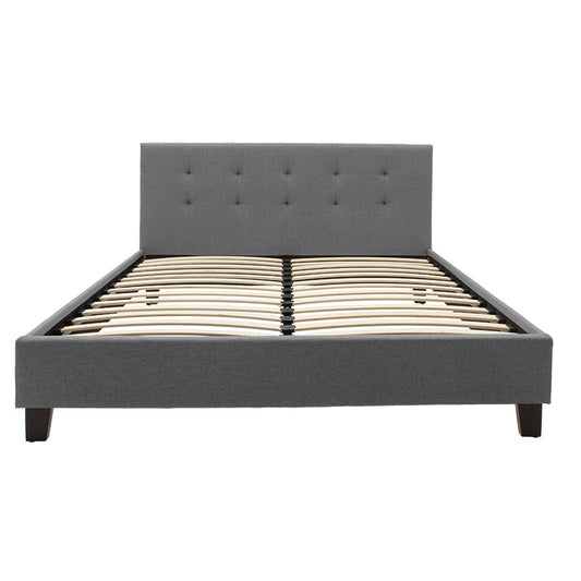 Κρεβάτι Mago pakoworld ύφασμα ανθρακί 160x200εκ - Hippiehome.gr