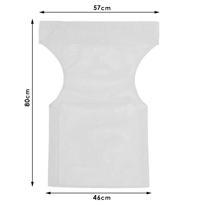 Διάτρητο πανί pakoworld επαγγελματικό πυκνότητας 2x1 για πολυθρόνα σκηνοθέτη χρώματος γκρι-λευκό - Hippiehome.gr