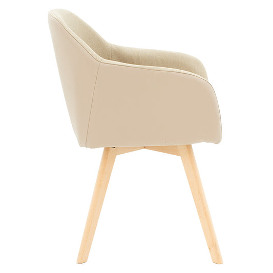 Πολυθρόνα Safira pakoworld PU ύφασμα μπεζ-φυσικό 57x58x84εκ - Hippiehome.gr