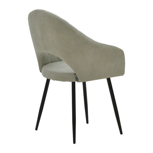 Πολυθρόνα Macie pakoworld ύφασμα antique γκρι-μαύρο 58x50x85εκ - Hippiehome.gr