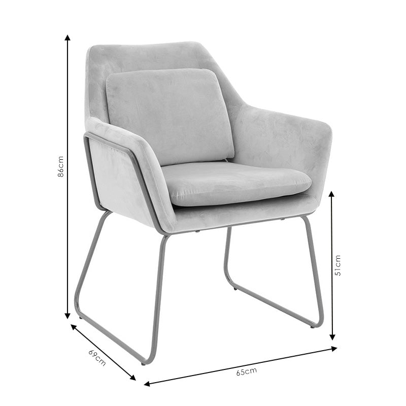 Πολυθρόνα Mira pakoworld βελούδο ανθρακί-μαύρο 65x69x86εκ - Hippiehome.gr