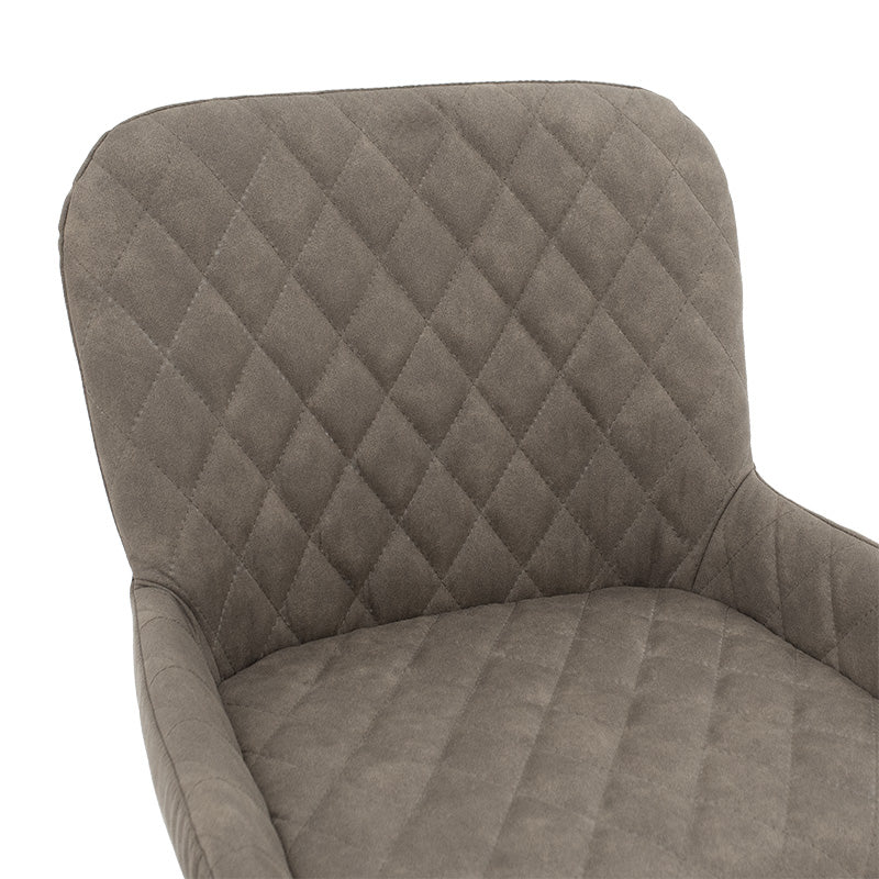 Σκαμπό bar Delicacy pakoworld μεταλλικό μαύρο-ύφασμα antique γκρι-καφέ antique - Hippiehome.gr