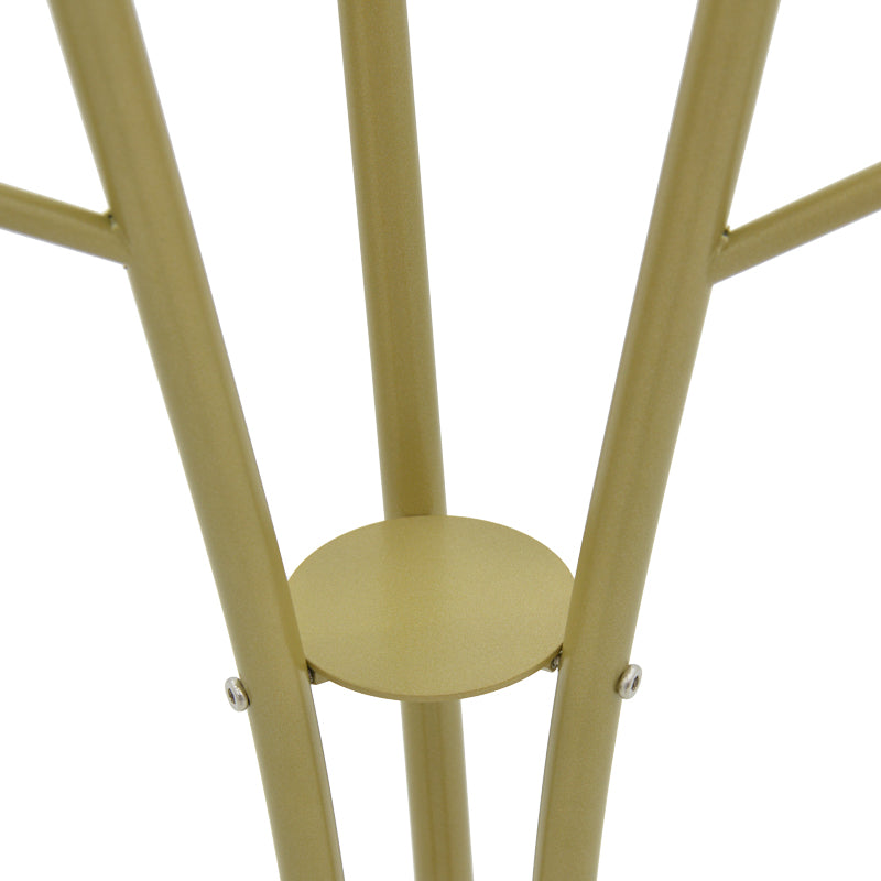 Καλόγερος Marianni pakoworld χρυσό-λευκό μέταλλο 50x38x182εκ - Hippiehome.gr