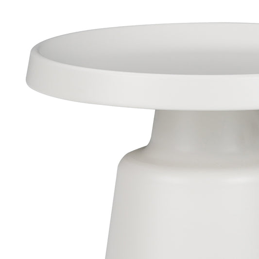 Βοηθητικό τραπέζι Ginoze Inart λευκό μέταλλο Φ50x50εκ - Hippiehome.gr