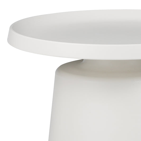 Τραπέζι σαλονιού Ginoze Inart λευκό μέταλλο Φ70x40εκ - Hippiehome.gr