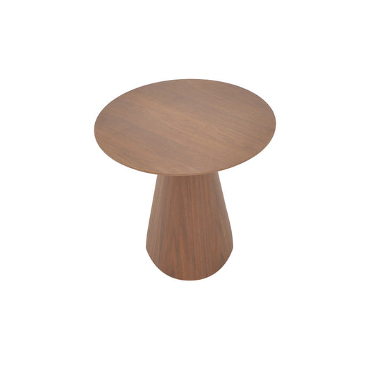 Τραπέζι σαλονιού Donda pakoworld mdf-μέταλλο σε καρυδί απόχρωση Φ60x46εκ - Hippiehome.gr