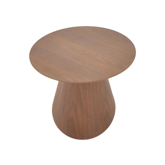 Τραπέζι σαλονιού Donda pakoworld mdf-μέταλλο σε καρυδί απόχρωση Φ80x40εκ - Hippiehome.gr