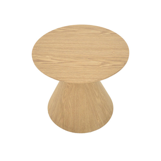 Τραπέζι σαλονιού Donda pakoworld mdf-μέταλλο σε sonoma απόχρωση Φ80x40εκ - Hippiehome.gr