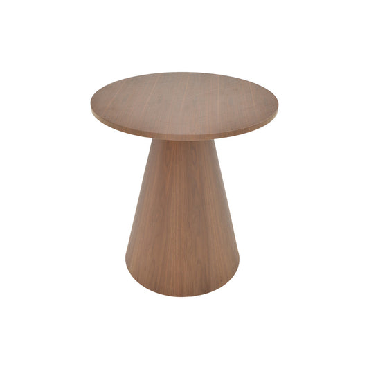 Βοηθητικό τραπέζι Donda pakoworld mdf-μέταλλο καρυδί Φ45x46εκ - Hippiehome.gr