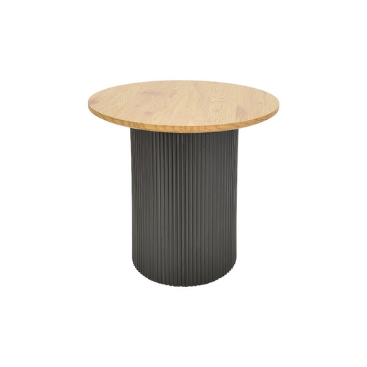 Tραπέζια σαλονιού Dovel pakoworld mdf σετ 2τεμ. sonoma-μαύρο μεταλλο - Hippiehome.gr