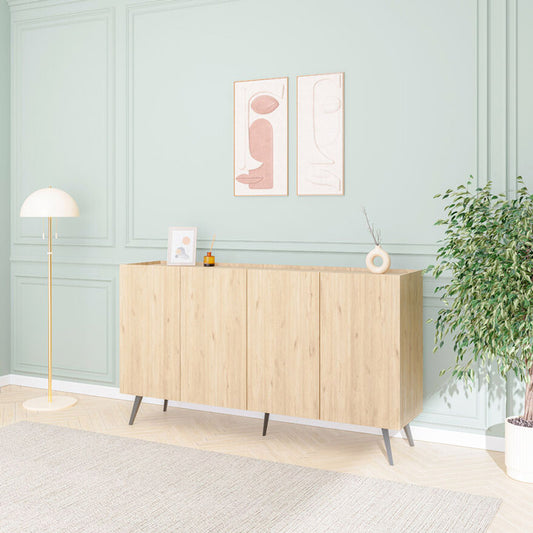 Μπουφές Kudro pakoworld σε oak απόχρωση 180x43x100εκ - Hippiehome.gr