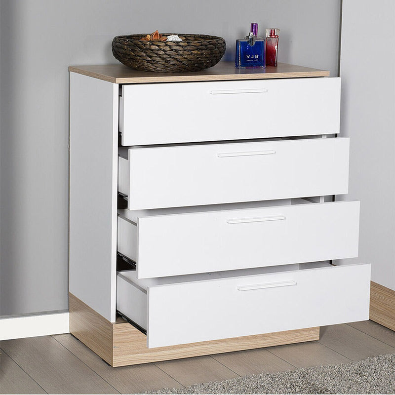 Συρταριέρα Pelita pakoworld σε λευκή-oak απόχρωση 72x40x88εκ - Hippiehome.gr