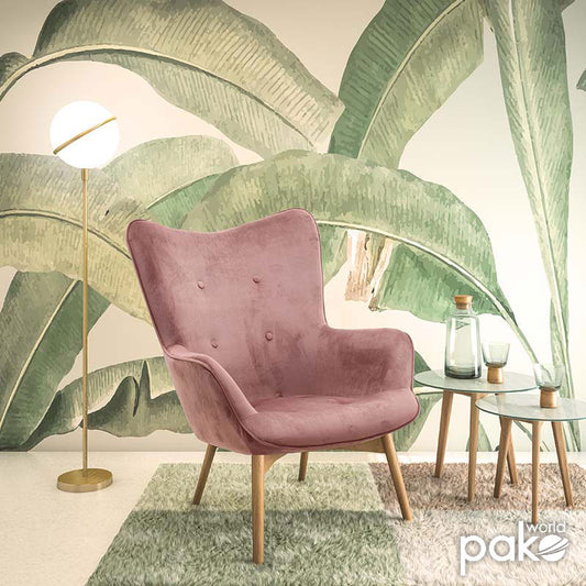 Πολυθρόνα Kido pakoworld βελούδο χρώμα σάπιο μήλο - Hippiehome.gr