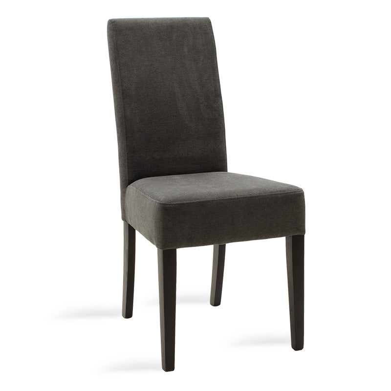 Καρέκλα Ditta pakoworld ανθρακί ύφασμα - πόδια ξύλο μασίφ wenge - Hippiehome.gr