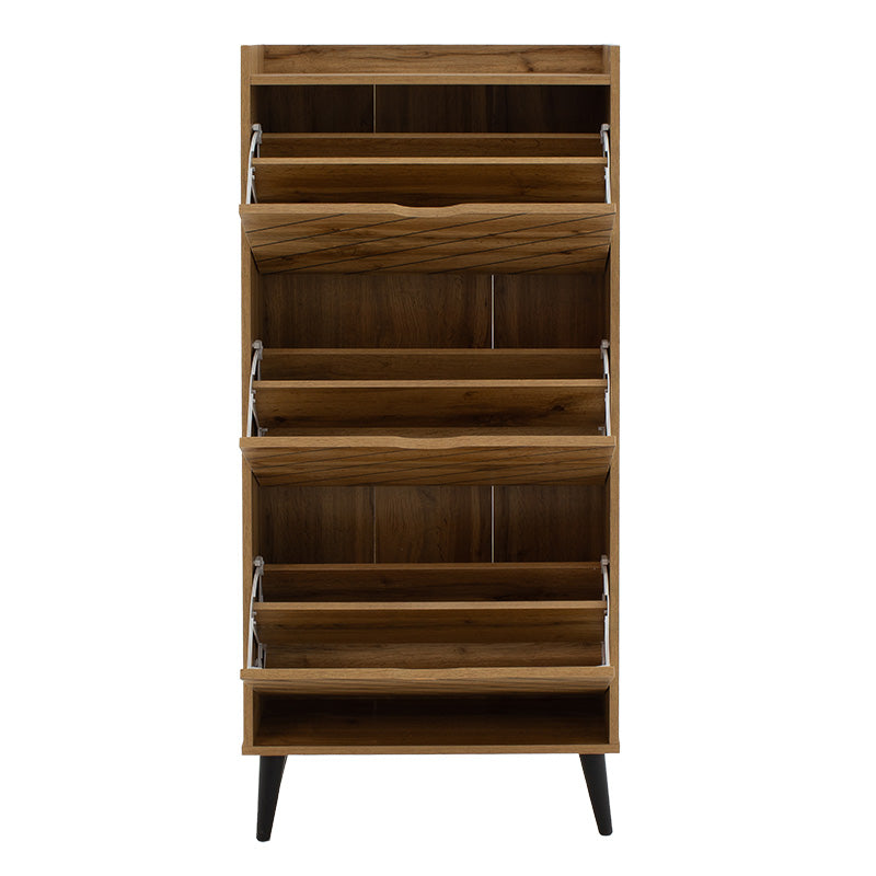 Παπουτσοθήκη Thelma pakoworld 12 ζεύγων oak 60x23.8x131.6εκ - Hippiehome.gr