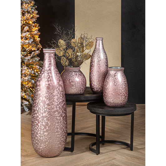 Βάζο-Φανάρι ArteLibre Μοβ Γυαλί 20cm - Hippiehome.gr