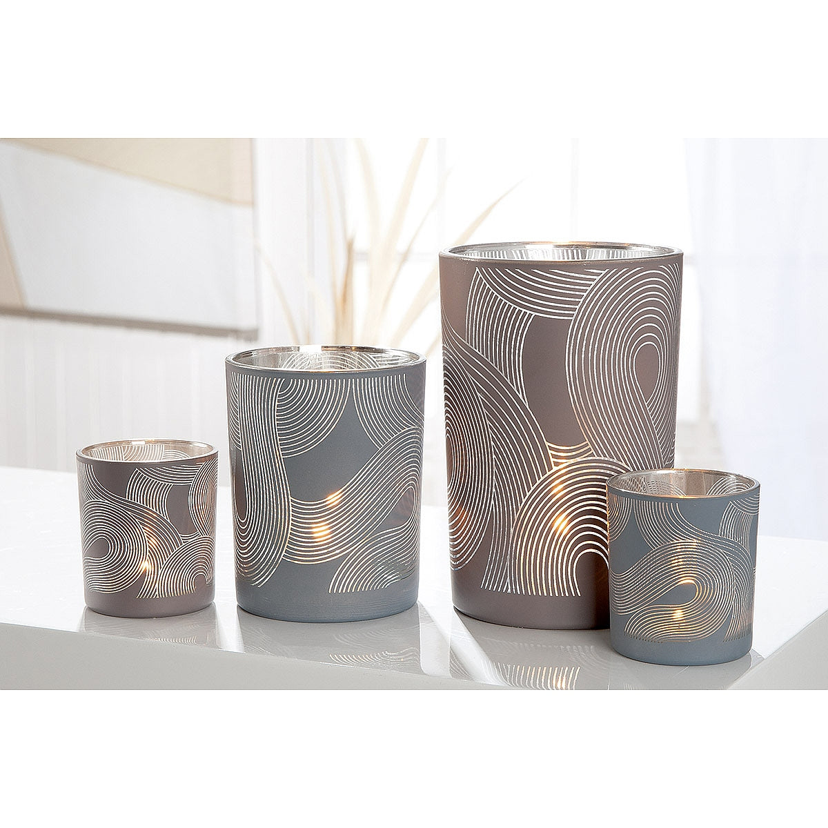 Θήκη Ρεσώ ArteLibre 'Geo' Γυαλί 12.5cm Σε 2 Χρώματα - Hippiehome.gr