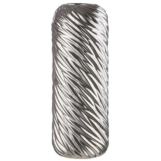 Βάζο ArteLibre Ασημί Κεραμικό 15x15x40cm - Hippiehome.gr