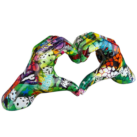 Διακοσμητικό ArteLibre Χέρια Σχηματίζουν Καρδιά Πολύχρωμο Polyresin 8x29x12cm - Hippiehome.gr