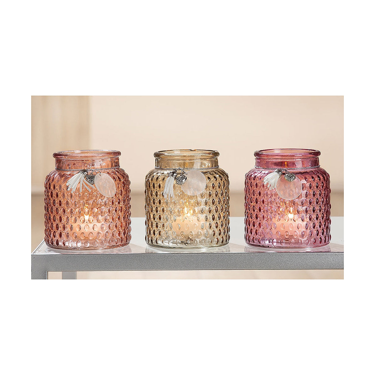 Βάζο-Φανάρι ArteLibre Γυαλί 11.5cm Σε 3 Χρώματα - Hippiehome.gr