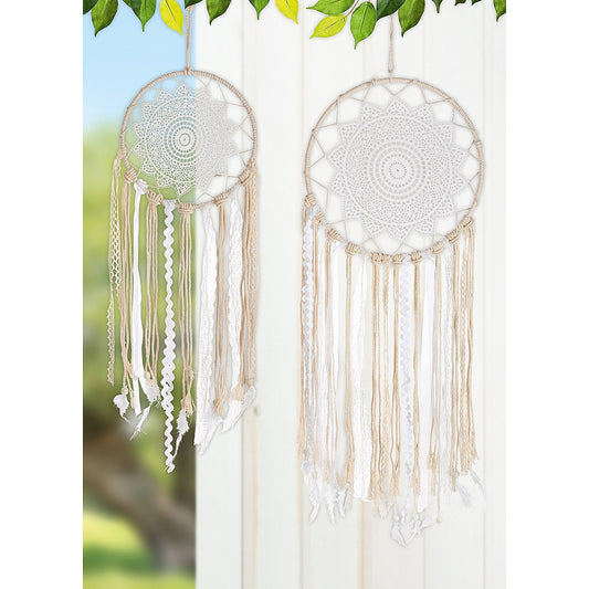 Διακοσμητικό Κρεμαστό ArteLibre Μάτι Λευκό/Μπεζ Ύφασμα 3x20x70cm - Hippiehome.gr