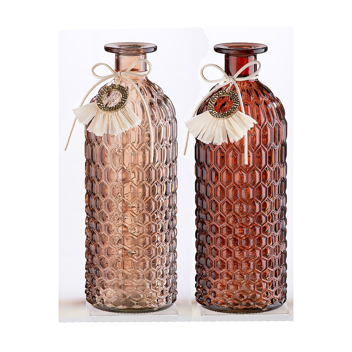 Βάζο ArteLibre Μπουκάλι Γυαλί 8.5x8.5x25cm Σε 2 Χρώματα - Hippiehome.gr