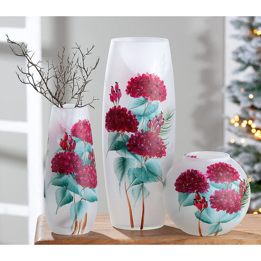 Βάζο ArteLibre Φθινοπωρινά Λουλούδια Πολύχρωμο Γυαλί 16cm - Hippiehome.gr