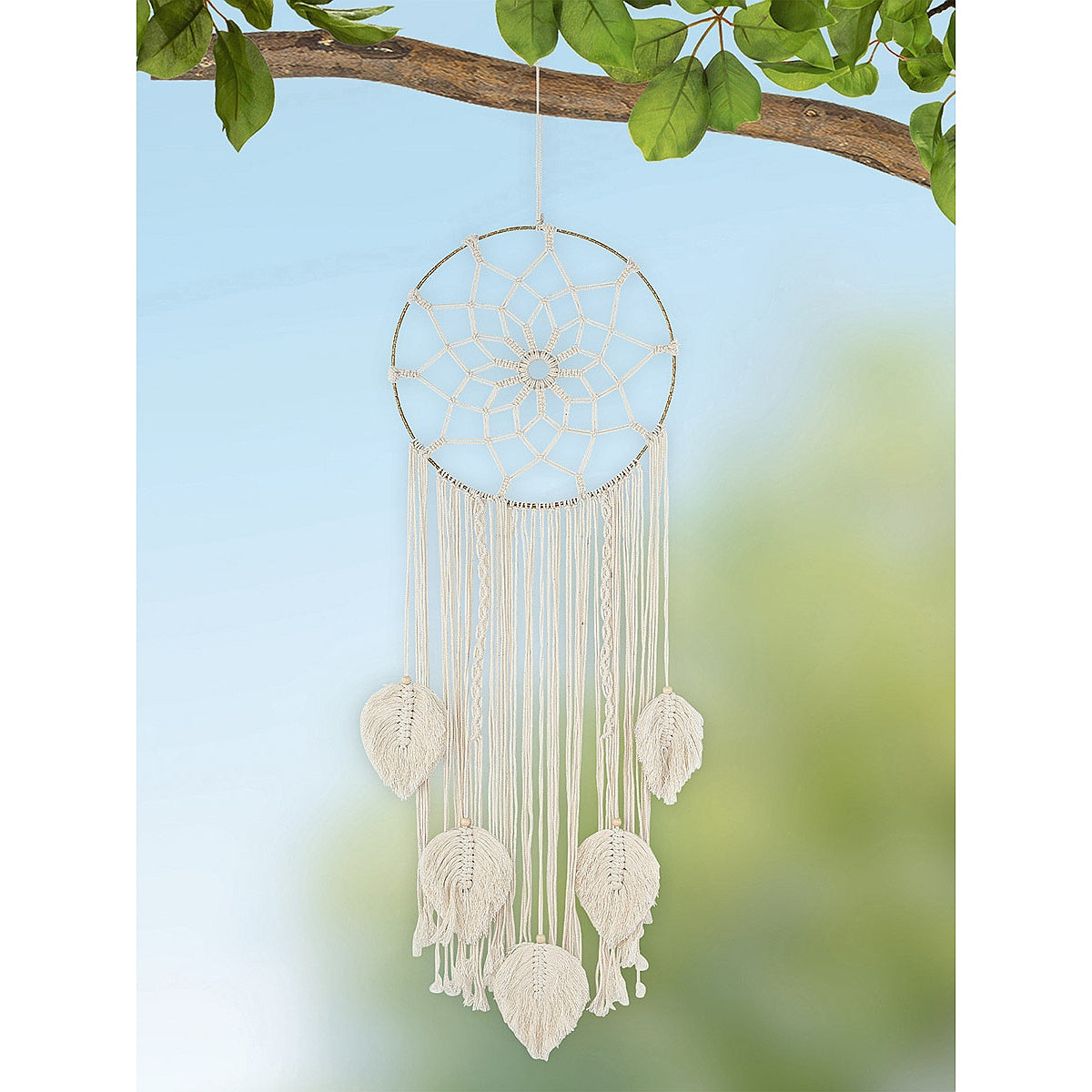 Διακοσμητικό Κρεμαστό ArteLibre Μάτι Λευκό Ύφασμα 30x86cm - Hippiehome.gr