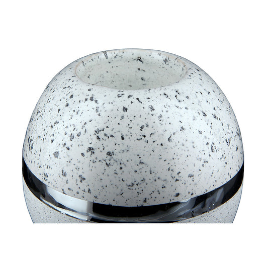 Θήκη Ρεσώ ArteLibre Λευκό/Ασημί Κεραμικό 10.5x10.5x10cm - Hippiehome.gr