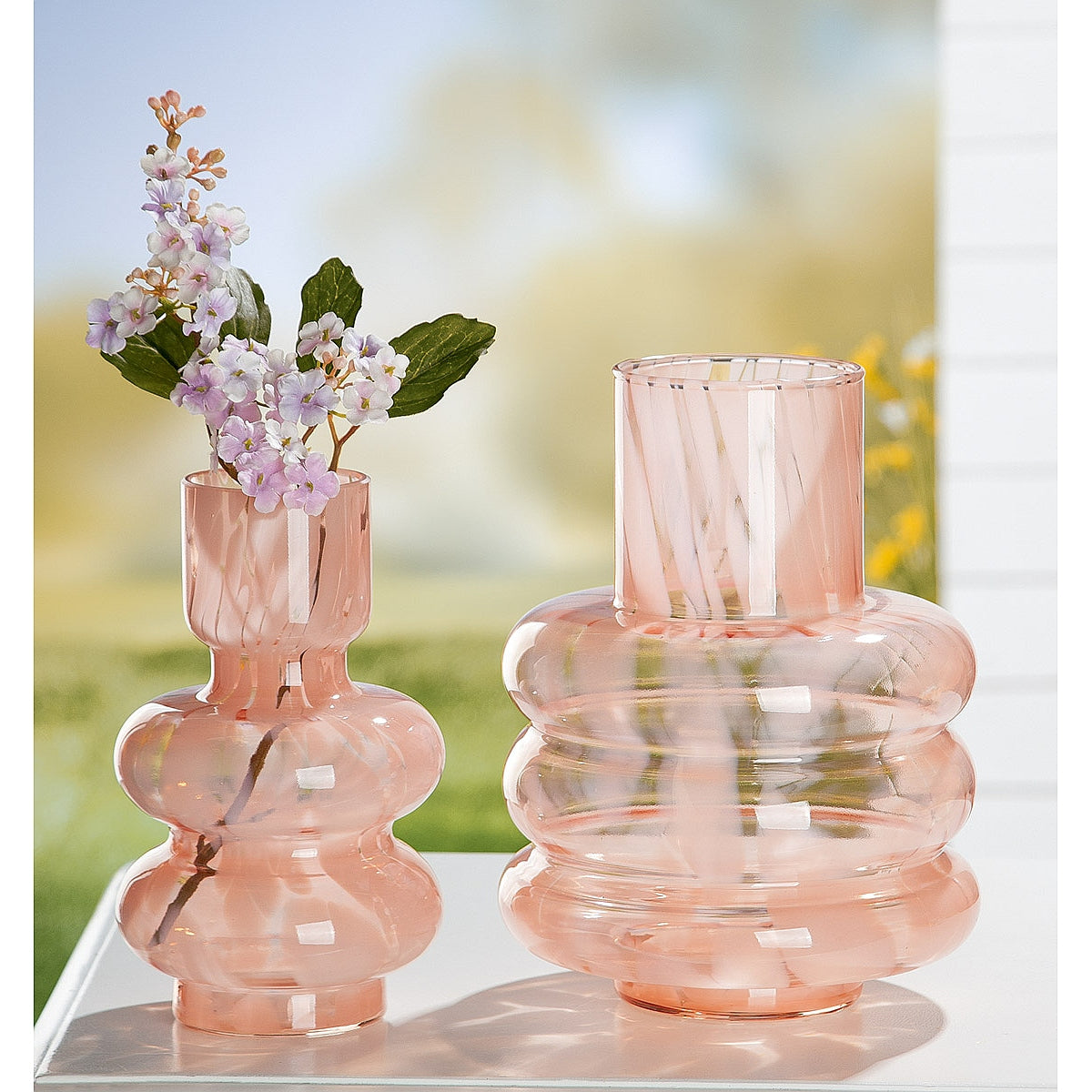 Βάζο ArteLibre Ροζ Γυαλί 23.5cm - Hippiehome.gr