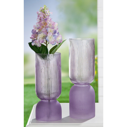 Βάζο ArteLibre Μοβ Γυαλί 31cm - Hippiehome.gr