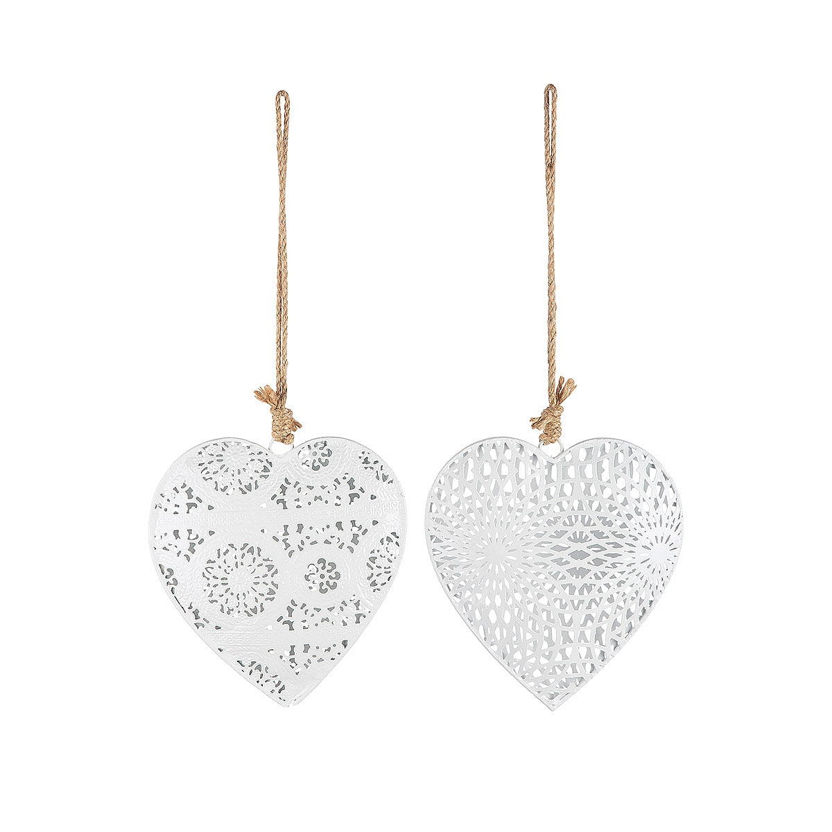 Διακοσμητικό Κρεμαστό ArteLibre Καρδιά Λευκό Μέταλλο 2x15x16cm Σε 2 Σχέδια - Hippiehome.gr