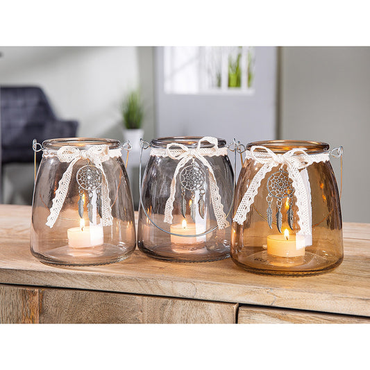 Θήκη Ρεσώ ArteLibre Με Χερούλι Διάφανο Γυαλί 11.5x13cm Σε 3 Αποχρώσεις - Hippiehome.gr