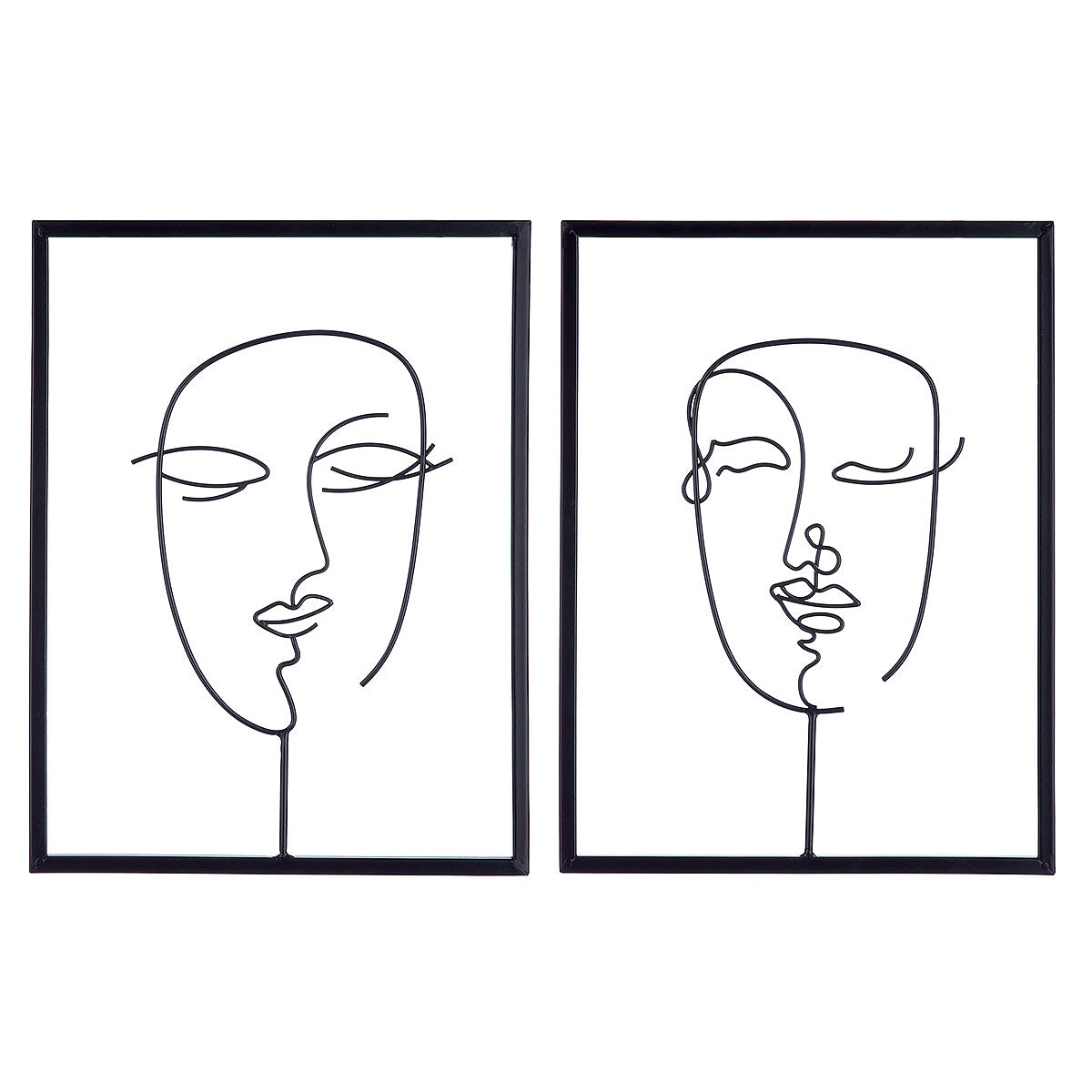 Διακοσμητικό ArteLibre Κορνίζα Πρόσωπο Μαύρο Μέταλλο 1.5x30x40cm Σε 2 Σχέδια - Hippiehome.gr