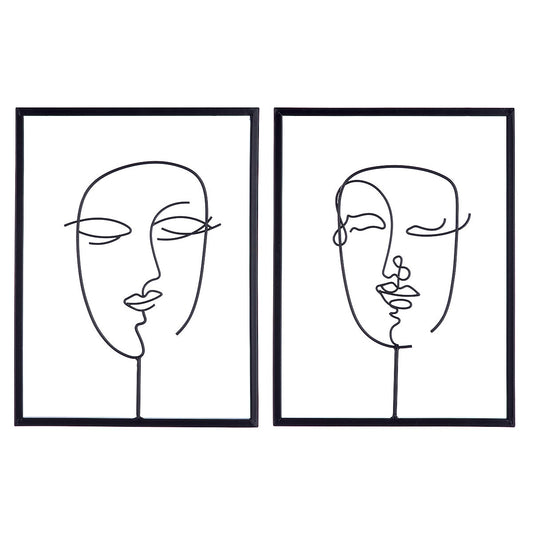 Διακοσμητικό ArteLibre Κορνίζα Πρόσωπο Μαύρο Μέταλλο 1.5x30x40cm Σε 2 Σχέδια - Hippiehome.gr