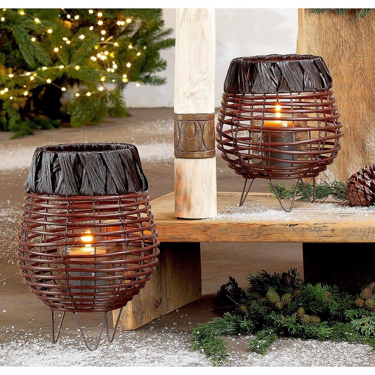 Φανάρι ArteLibre Καφέ PE 27cm - Hippiehome.gr