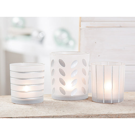 Κηροπήγιο ArteLibre Διάφανο Γυαλί 8cm Σε 3 Σχέδια - Hippiehome.gr