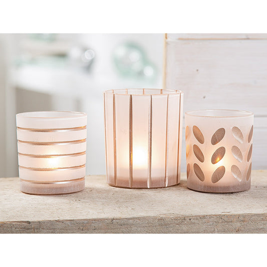 Κηροπήγιο ArteLibre Διάφανο Γυαλί 8cm Σε 3 Σχέδια - Hippiehome.gr