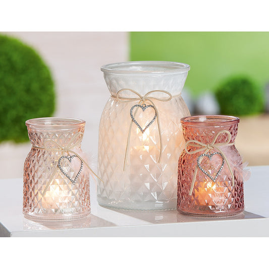 Κηροπήγιο ArteLibre Γυαλί Πολύχρωμο 16cm Σε 3 Χρώματα - Hippiehome.gr