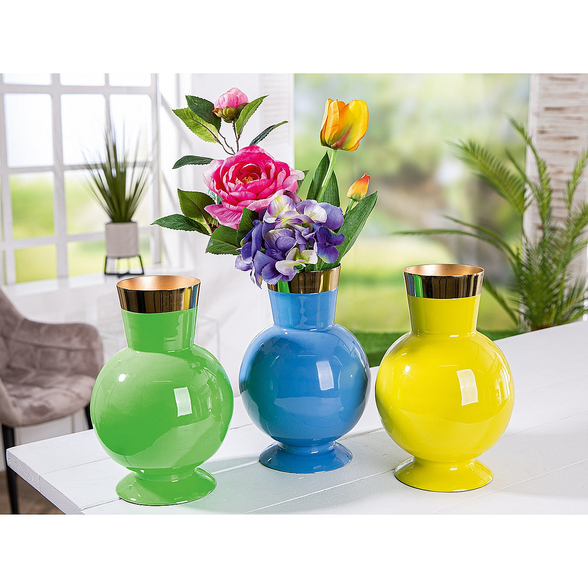 Βάζο ArteLibre Μέταλλο 22cm Σε 3 Χρώματα - Hippiehome.gr