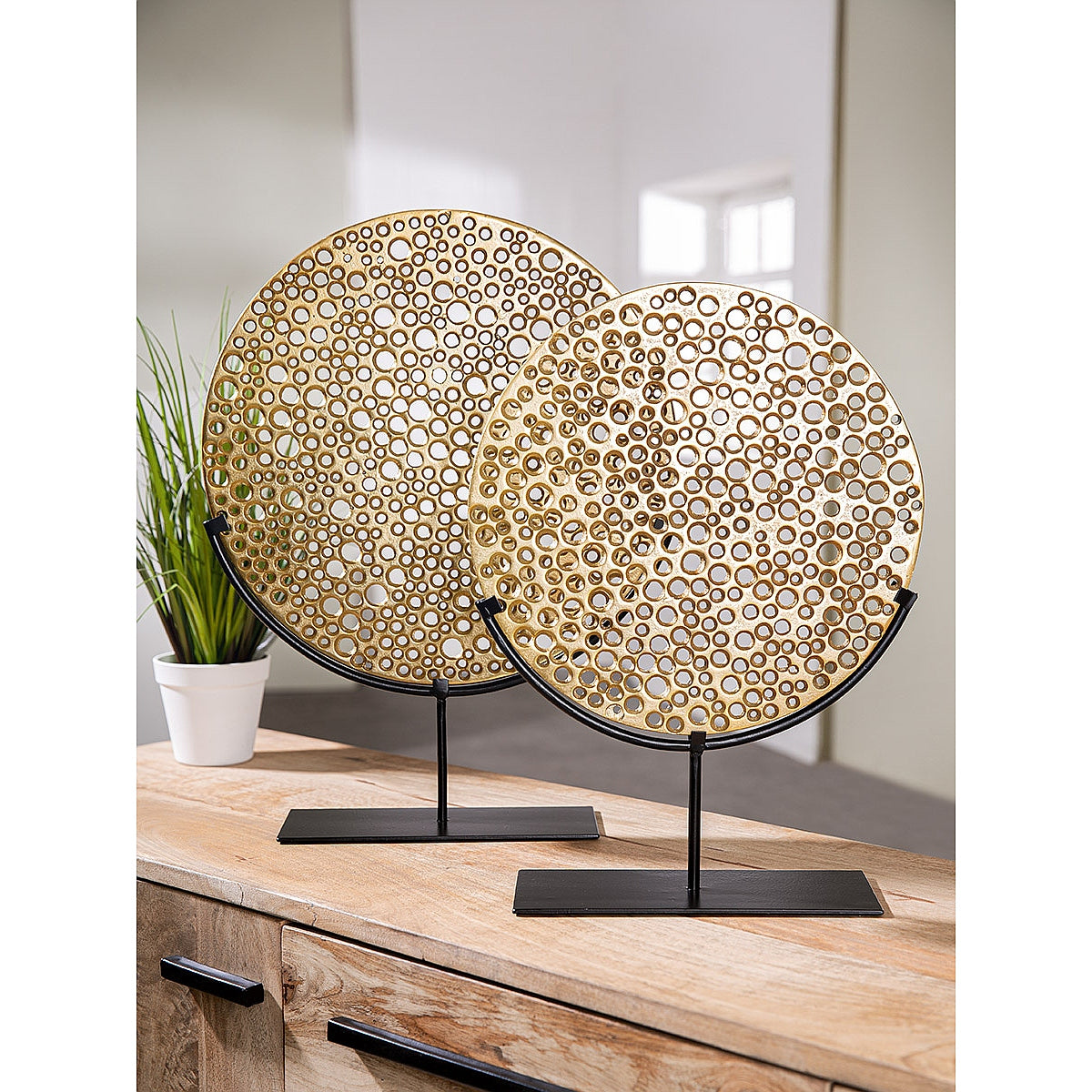 Διακοσμητικό ArteLibre Χρυσό/Μαύρο Αλουμίνιο 9x31x42cm - Hippiehome.gr