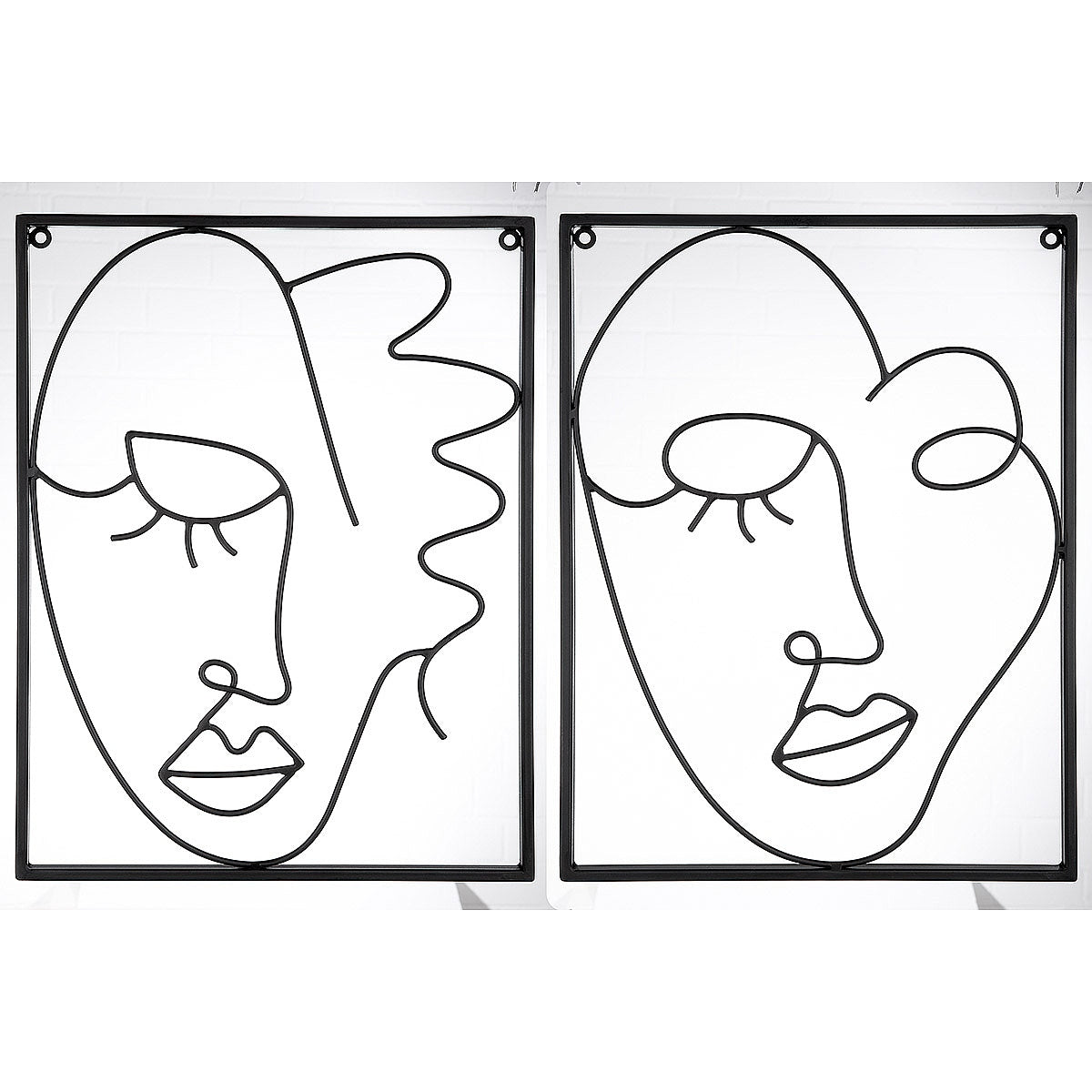 Διακοσμητικό Τοίχου Κορνίζα ArteLibre Πρόσωπο Μαύρο Μέταλλο 1.5x30x40cm Σε 2 Σχέδια - Hippiehome.gr