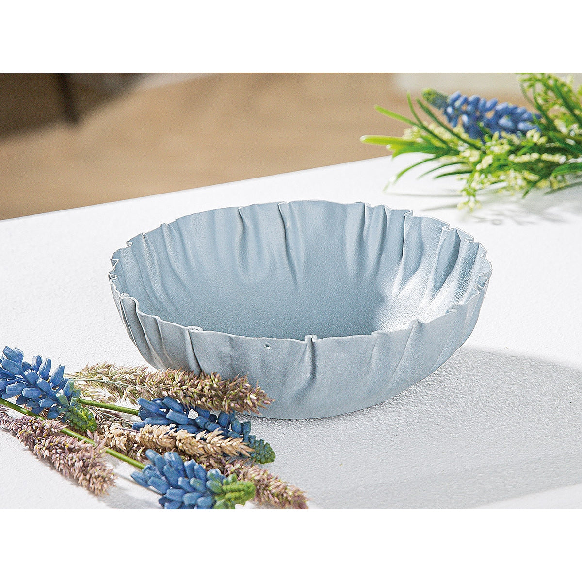 Βάζο ArteLibre Τσαλακωμένο Λευκό Μέταλλο 5cm - Hippiehome.gr