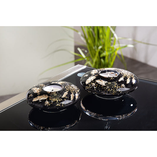 Θήκη Ρεσώ ArteLibre Μαύρο/Χρυσό Γυαλί 5cm - Hippiehome.gr