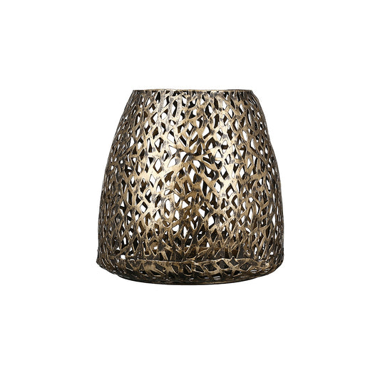 Φανάρι ArteLibre Με Διακόσμηση Λουλούδια Αντικέ Χρυσό Μέταλλο 11cm - Hippiehome.gr