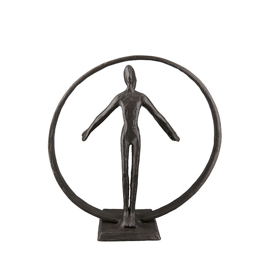 Διακοσμητικό ArteLibre Ζευγάρι Αγκαλιάζεται Καφέ Μέταλλο 7x18.5x18.5cm - Hippiehome.gr