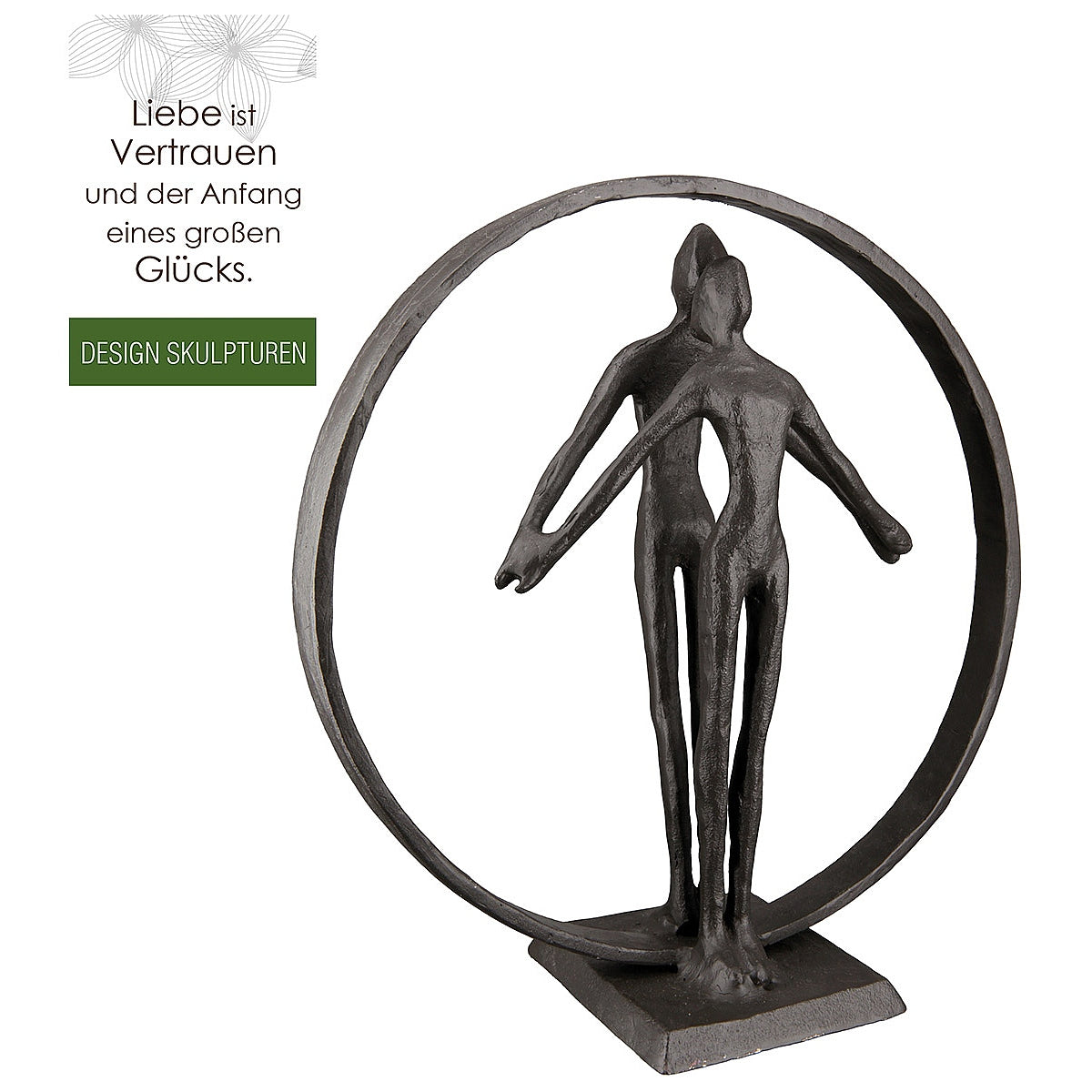 Διακοσμητικό ArteLibre Ζευγάρι Αγκαλιάζεται Καφέ Μέταλλο 7x18.5x18.5cm - Hippiehome.gr