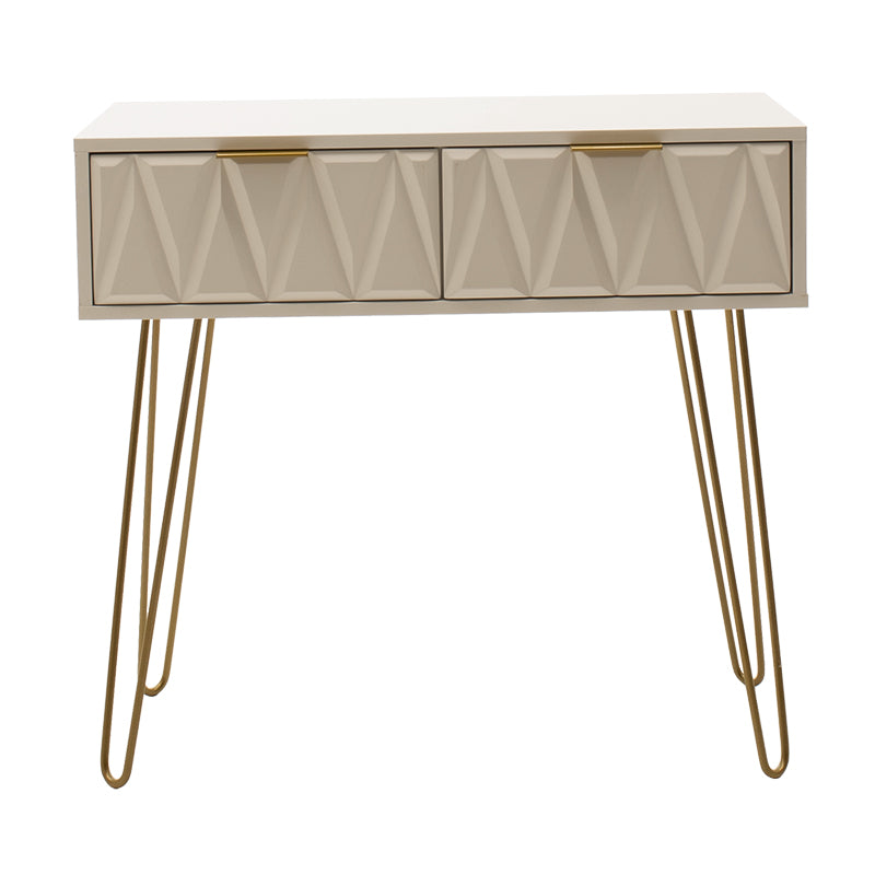 Κονσόλα Isla pakoworld χρώμα λευκό painting-χρυσό 80x39x74εκ - Hippiehome.gr